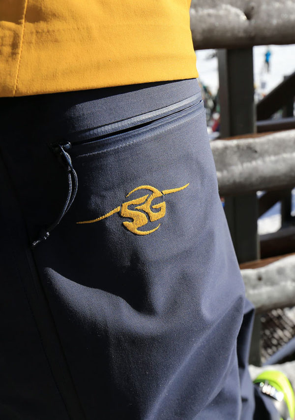 SG Snowboards Webshop - 3 Layer pants mustard blue pic by Isamu Kubo1