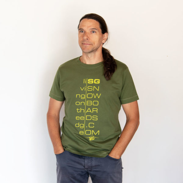 SG SNOWBOARDS Sigi Grabner Living on the edge T Shirt Men photo SG Snowboards